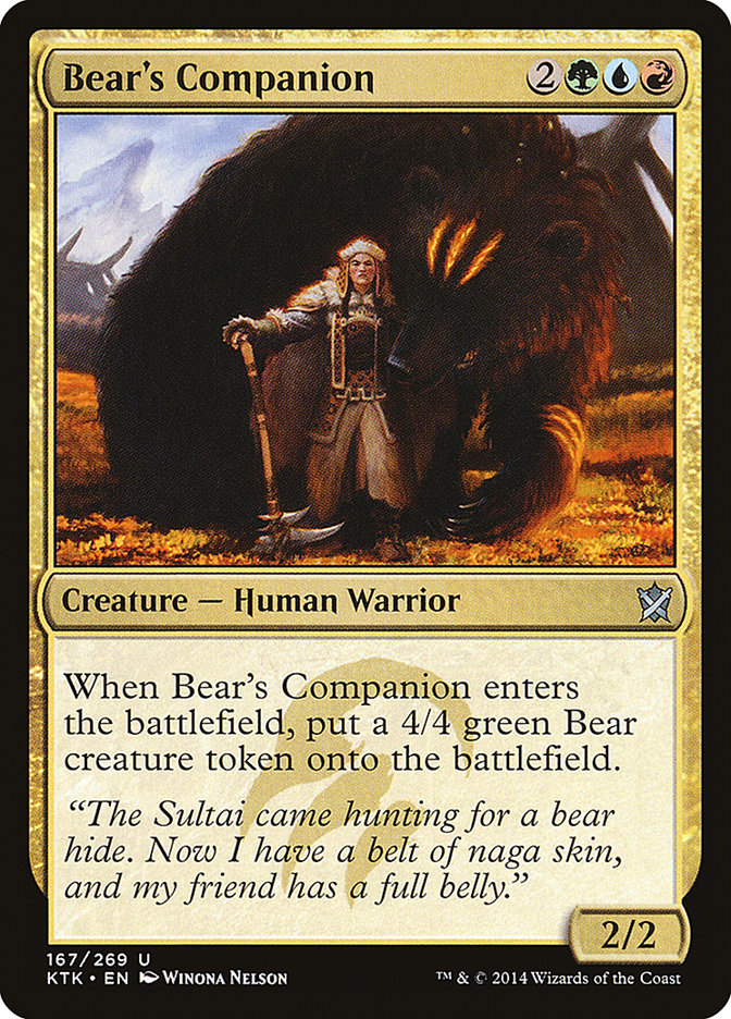 Bear's Companion [Khans of Tarkir] | The Gaming-Verse