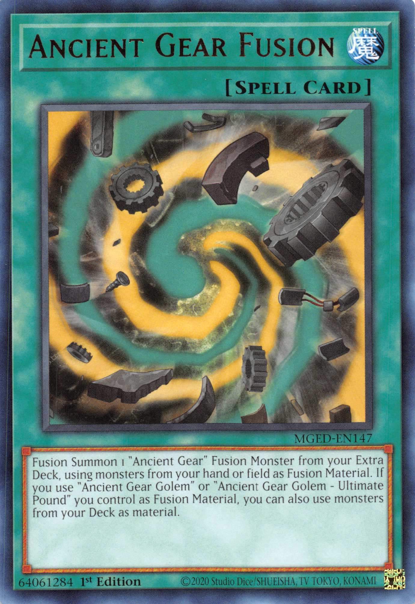 Ancient Gear Fusion [MGED-EN147] Rare | The Gaming-Verse