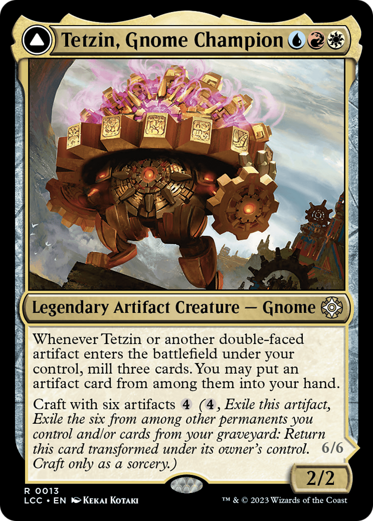 Tetzin, Gnome Champion // The Golden-Gear Colossus [The Lost Caverns of Ixalan Commander] | The Gaming-Verse