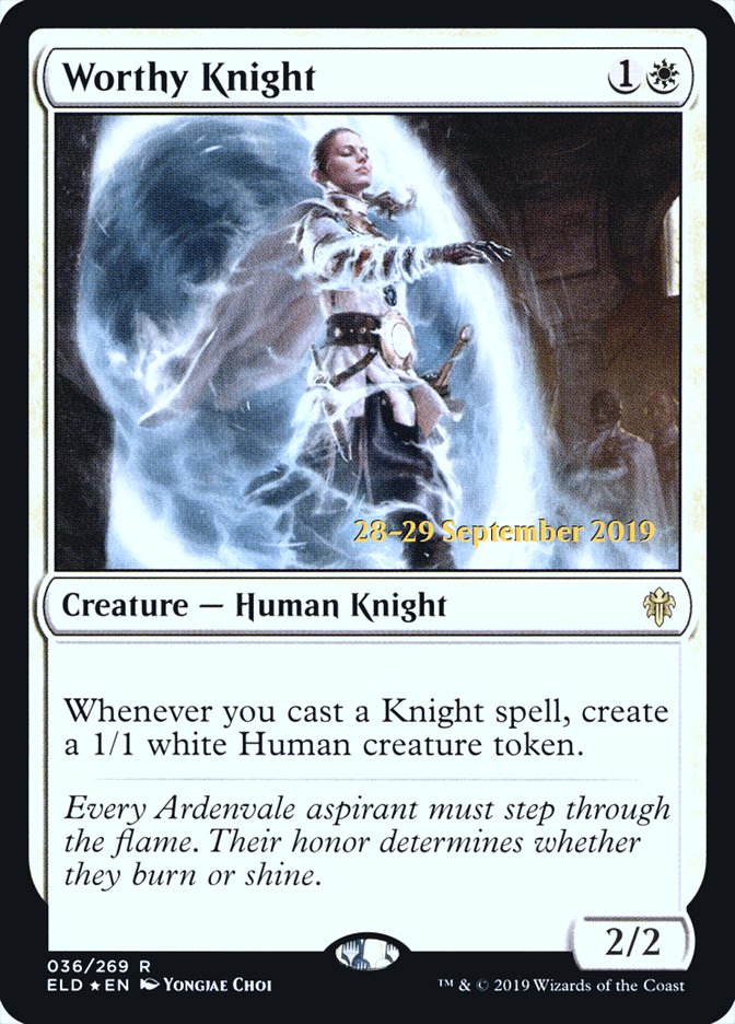 Worthy Knight  [Throne of Eldraine Prerelease Promos] | The Gaming-Verse