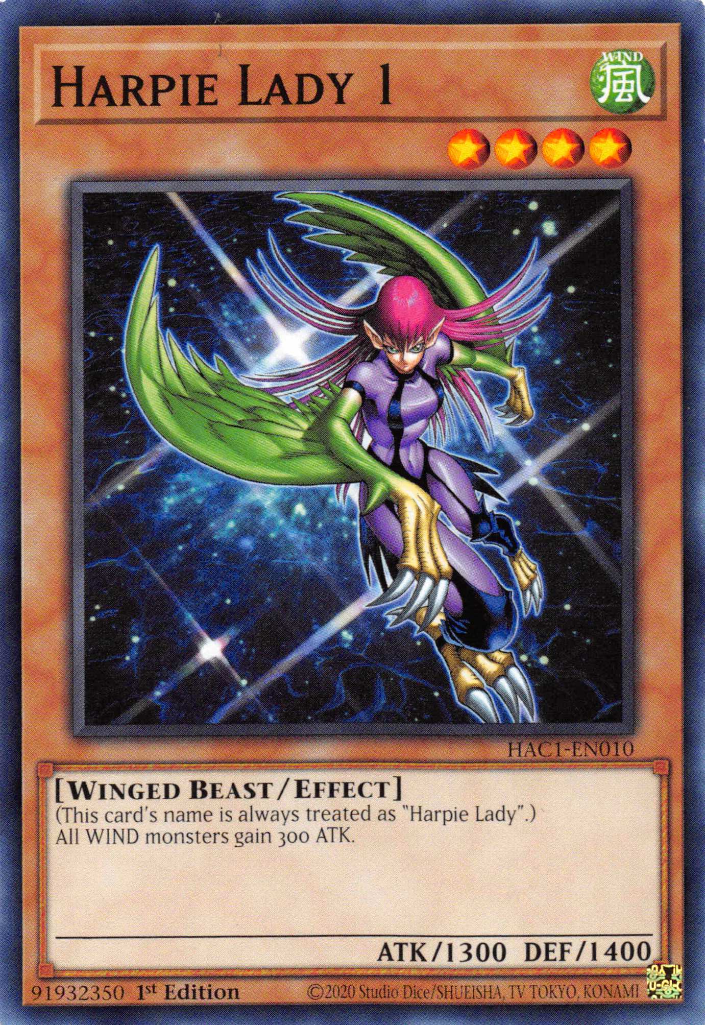 Harpie Lady 1 [HAC1-EN010] Common | The Gaming-Verse