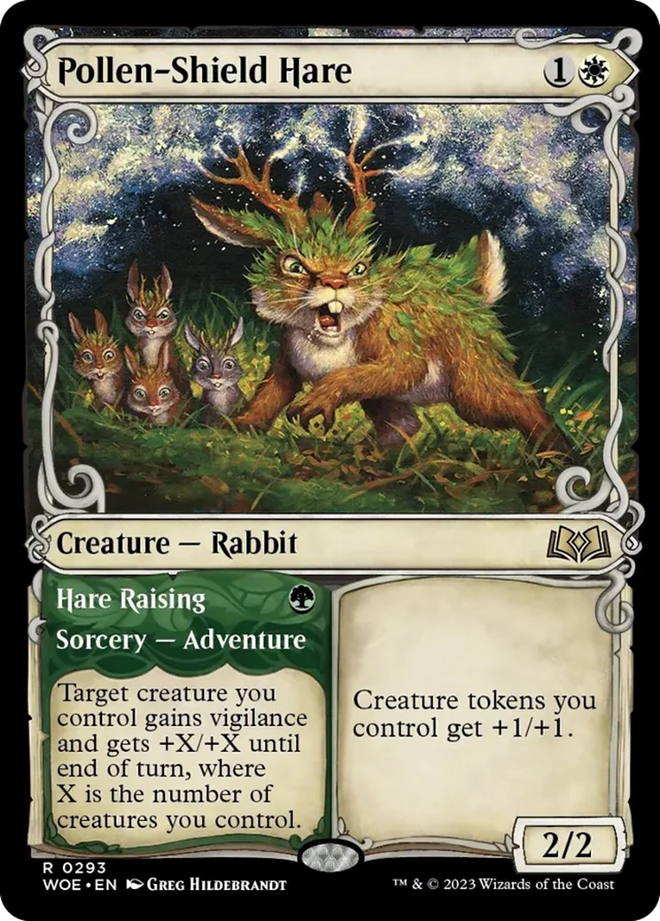 Pollen-Shield Hare // Hare Raising (Showcase) [Wilds of Eldraine] | The Gaming-Verse