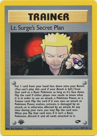 Lt. Surge's Secret Plan (107/132) [Gym Challenge 1st Edition] | The Gaming-Verse