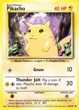 Pikachu (58/102) (Jumbo Card) [Base Set Unlimited] | The Gaming-Verse