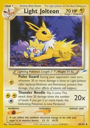 Light Jolteon (48/105) [Neo Destiny Unlimited] | The Gaming-Verse