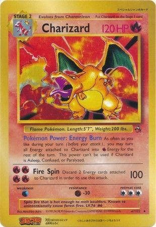 Charizard (4/102) (CoroCoro Promo) (Jumbo Card) [Base Set Unlimited] | The Gaming-Verse