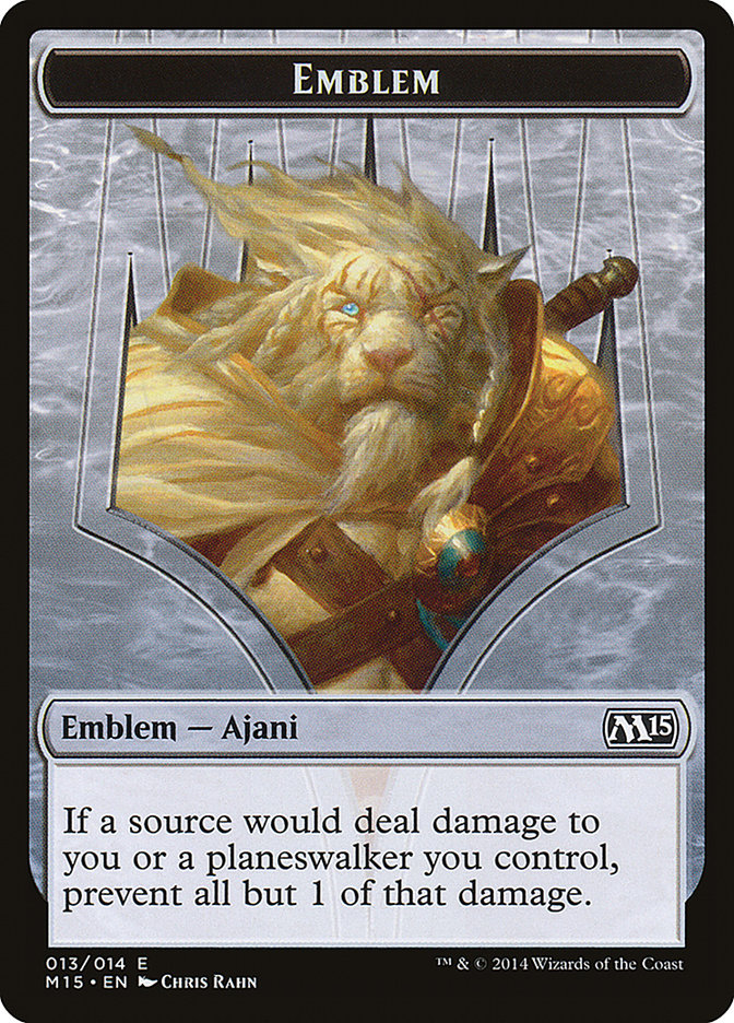 Ajani Steadfast Emblem [Magic 2015 Tokens] | The Gaming-Verse