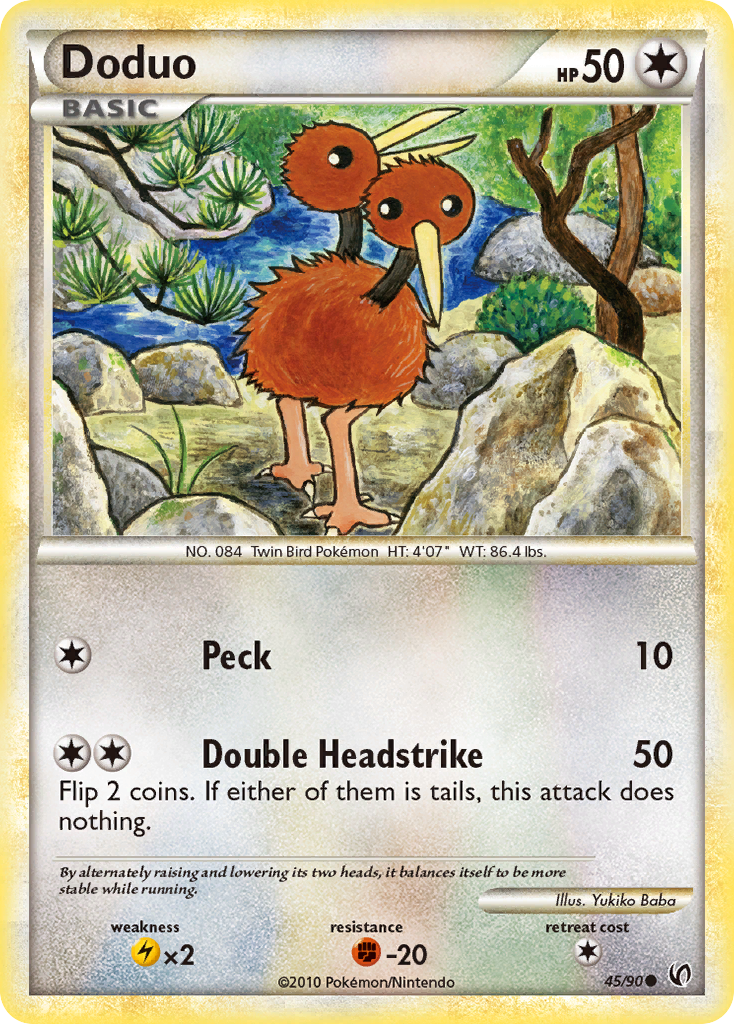 Doduo (45/90) [HeartGold & SoulSilver: Undaunted] | The Gaming-Verse