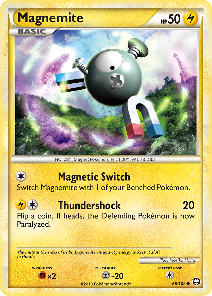 Magnemite (68/102) [HeartGold & SoulSilver: Triumphant] | The Gaming-Verse