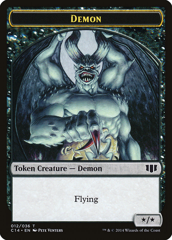 Demon (012/036) // Zombie (016/036) Double-sided Token [Commander 2014 Tokens] | The Gaming-Verse