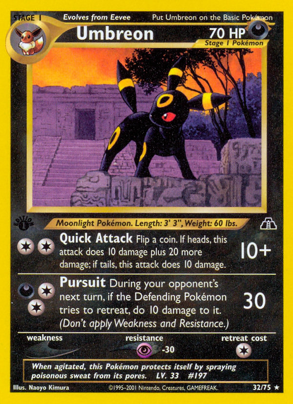 Umbreon (32/75) [Neo Discovery 1st Edition] | The Gaming-Verse