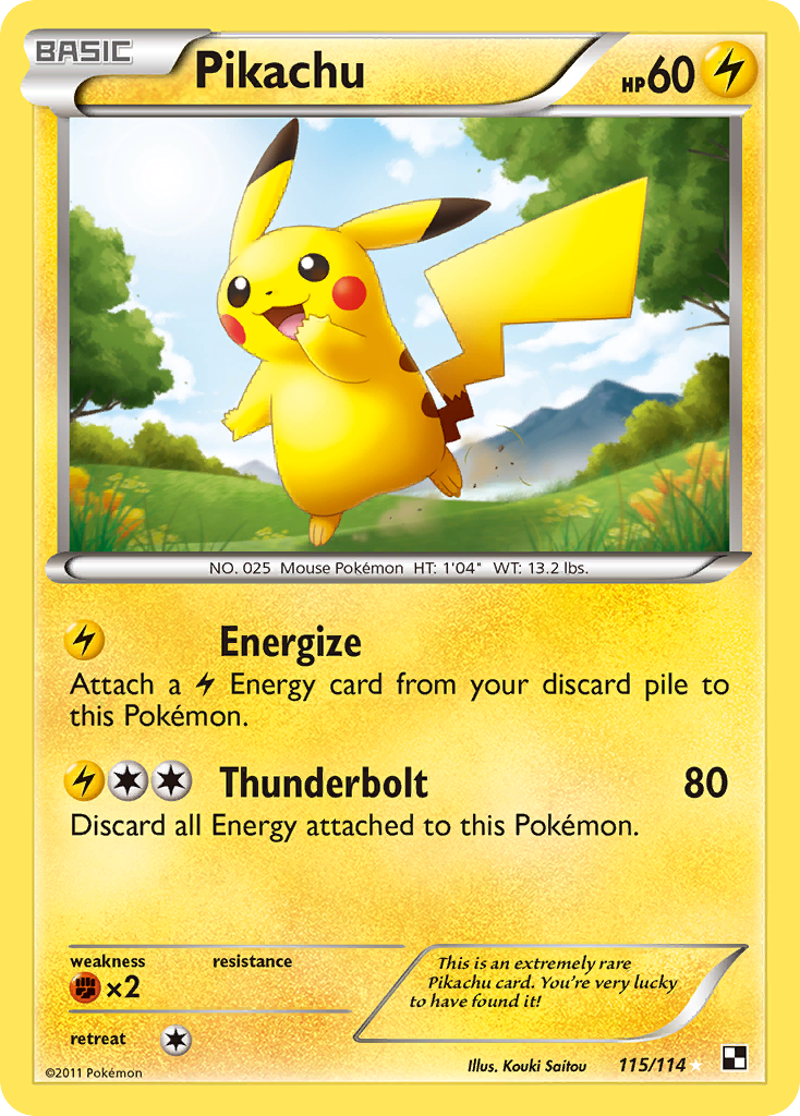 Pikachu (115/114) [Black & White: Base Set] | The Gaming-Verse