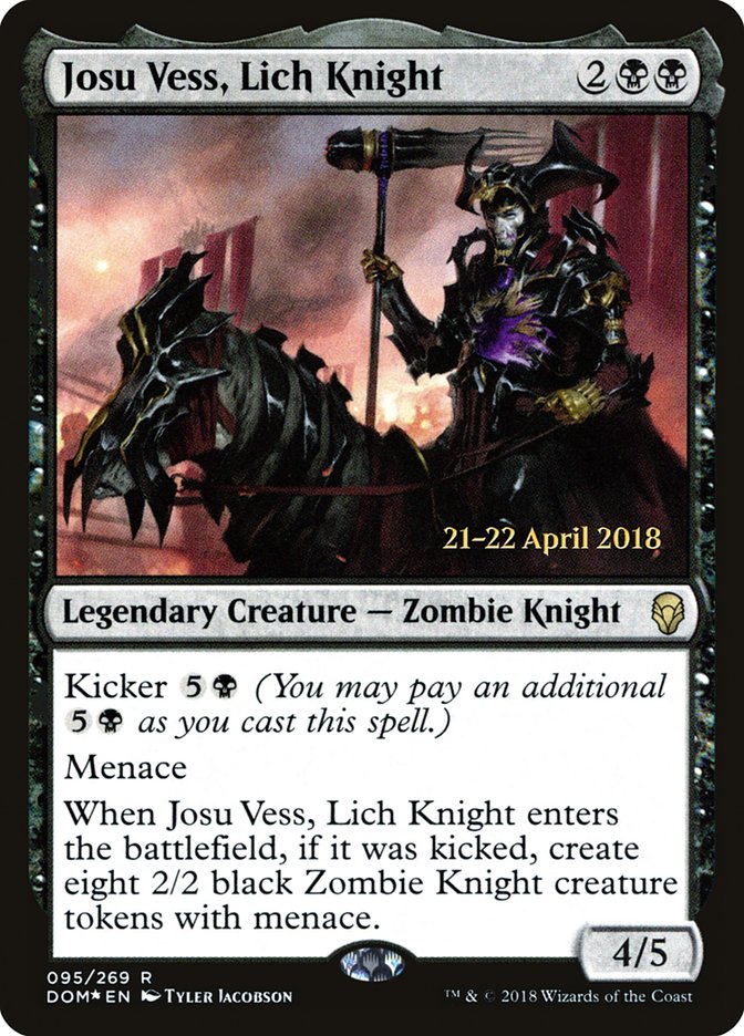 Josu Vess, Lich Knight  (Prerelease) [Dominaria Prerelease Promos] | The Gaming-Verse