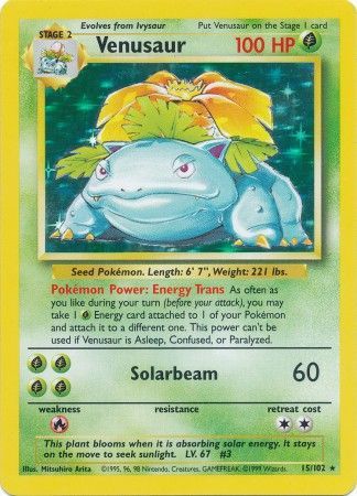 Venusaur (15/102) [Base Set Unlimited] | The Gaming-Verse