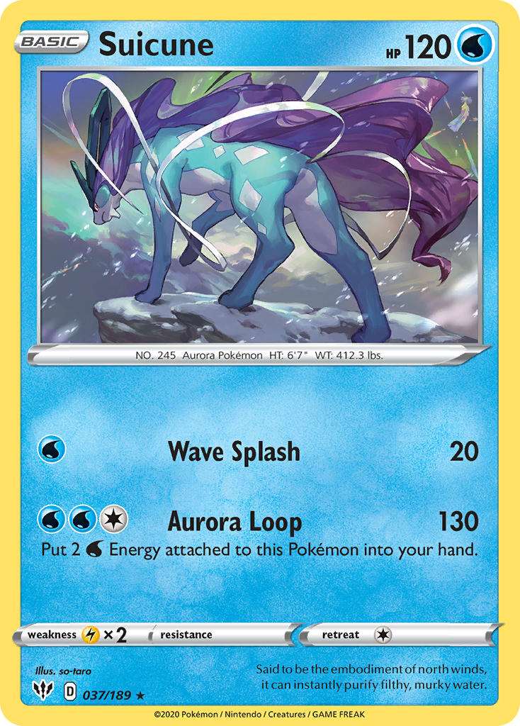 Suicune (037/189) (Theme Deck Exclusive) [Sword & Shield: Darkness Ablaze] | The Gaming-Verse