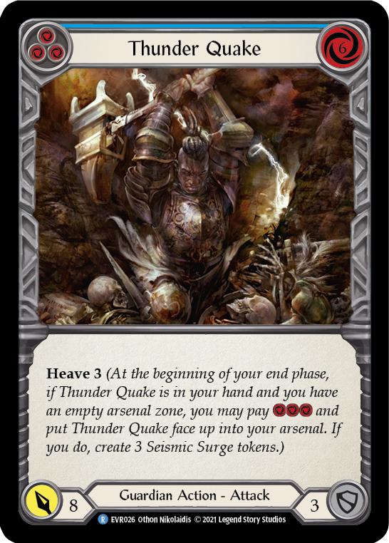 Thunder Quake (Blue) [EVR026] (Everfest)  1st Edition Rainbow Foil | The Gaming-Verse