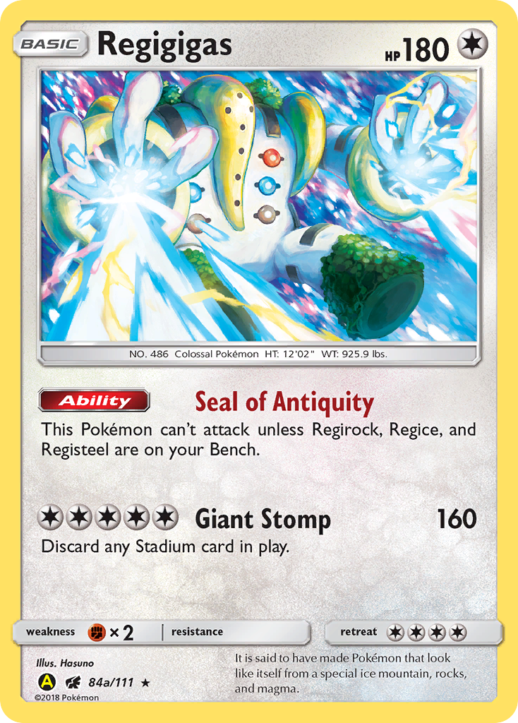 Regigigas (84a/111) (Alternate Art Promo) [Sun & Moon: Crimson Invasion] | The Gaming-Verse