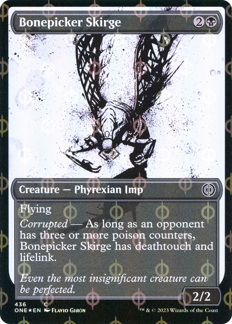 Bonepicker Skirge (Showcase Ichor Step-and-Compleat Foil) [Phyrexia: All Will Be One] | The Gaming-Verse