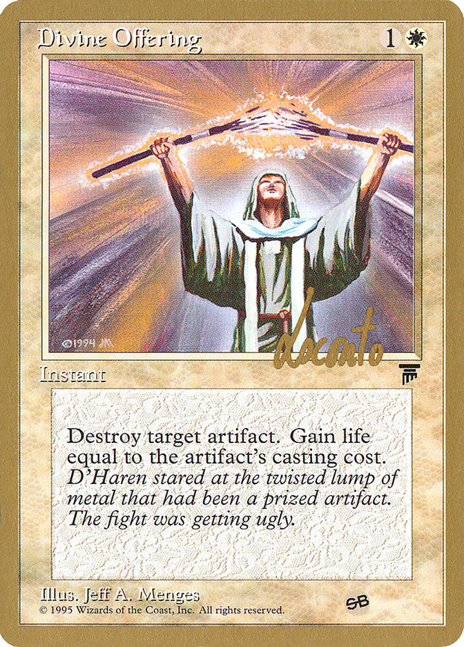 Divine Offering (Michael Loconto) (SB) [Pro Tour Collector Set] | The Gaming-Verse