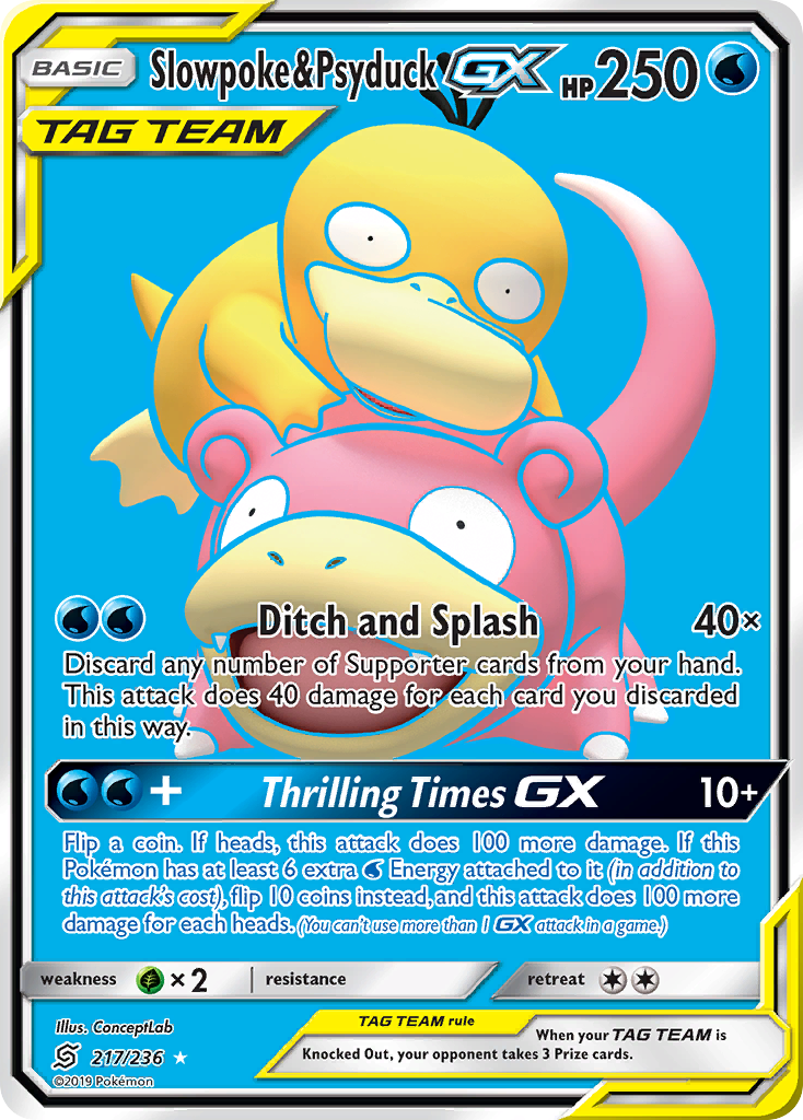 Slowpoke & Psyduck GX (217/236) [Sun & Moon: Unified Minds] | The Gaming-Verse