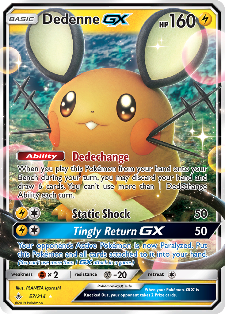 Dedenne GX (57/214) [Sun & Moon: Unbroken Bonds] | The Gaming-Verse