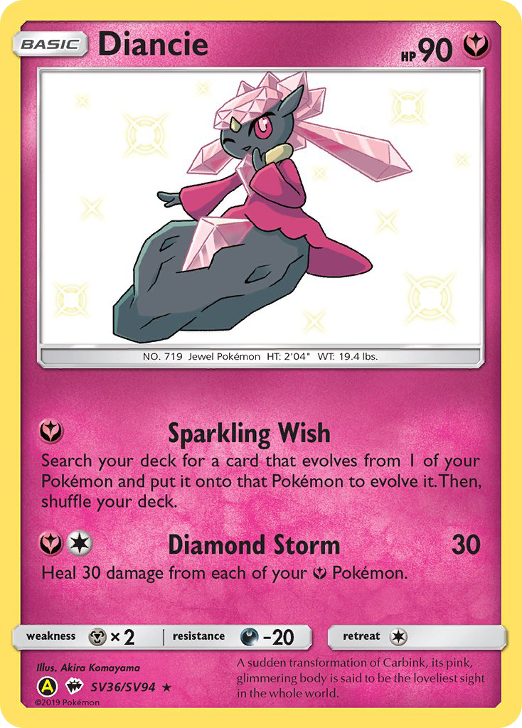 Diancie (SV36/SV94) [Sun & Moon: Hidden Fates - Shiny Vault] | The Gaming-Verse