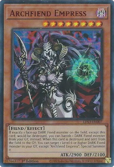 Archfiend Empress (Red) [LDS3-EN007] Ultra Rare | The Gaming-Verse