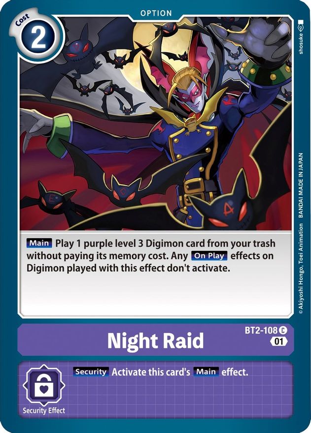 Night Raid [BT2-108] [Starter Deck: Parallel World Tactician] | The Gaming-Verse