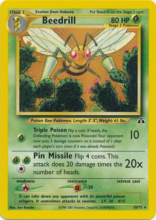 Beedrill (18/75) [Neo Discovery Unlimited] | The Gaming-Verse