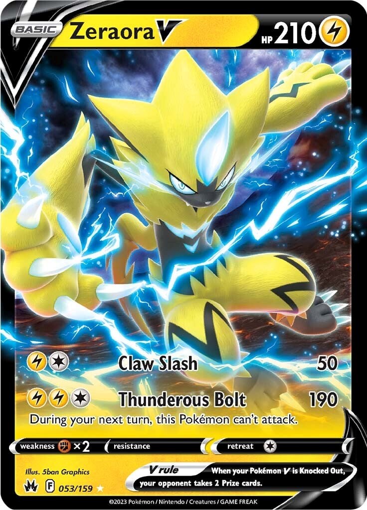 Zeraora V (053/159) [Sword & Shield: Crown Zenith] | The Gaming-Verse