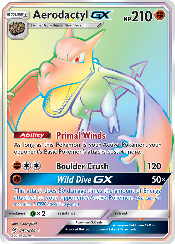 Aerodactyl GX (244/236) [Sun & Moon: Unified Minds] | The Gaming-Verse