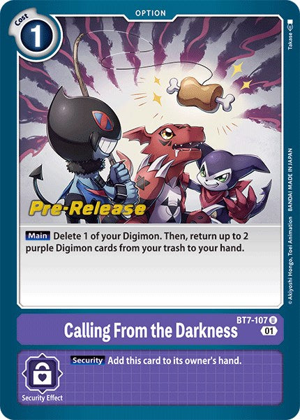 Calling From the Darkness [BT7-107] [Next Adventure Pre-Release Cards] | The Gaming-Verse