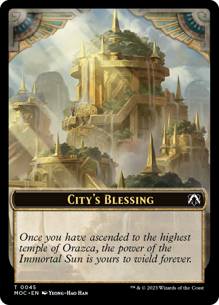 Elephant // City's Blessing Double-Sided Token [March of the Machine Commander Tokens] | The Gaming-Verse