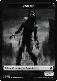 Zombie (010) // Zombie (011) Double-sided Token [Commander 2019 Tokens] | The Gaming-Verse