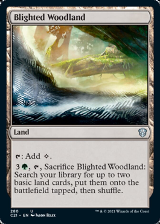 Blighted Woodland [Commander 2021] | The Gaming-Verse