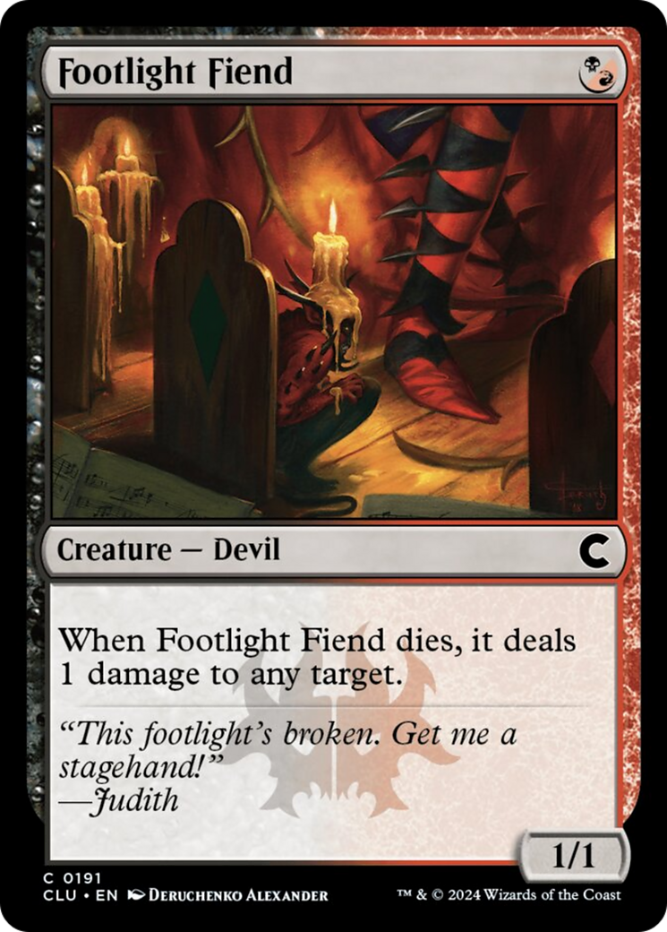 Footlight Fiend [Ravnica: Clue Edition] | The Gaming-Verse