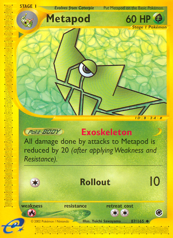 Metapod (87/165) [Expedition: Base Set] | The Gaming-Verse