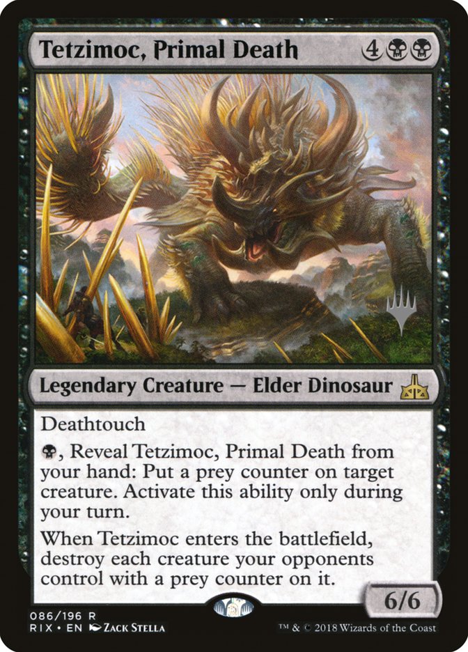 Tetzimoc, Primal Death (Promo Pack) [Rivals of Ixalan Promos] | The Gaming-Verse