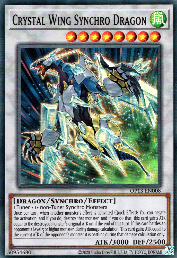 Crystal Wing Synchro Dragon [OP13-EN008] Super Rare | The Gaming-Verse