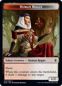 Human Rogue // Food (16) Double-sided Token [Throne of Eldraine Tokens] | The Gaming-Verse