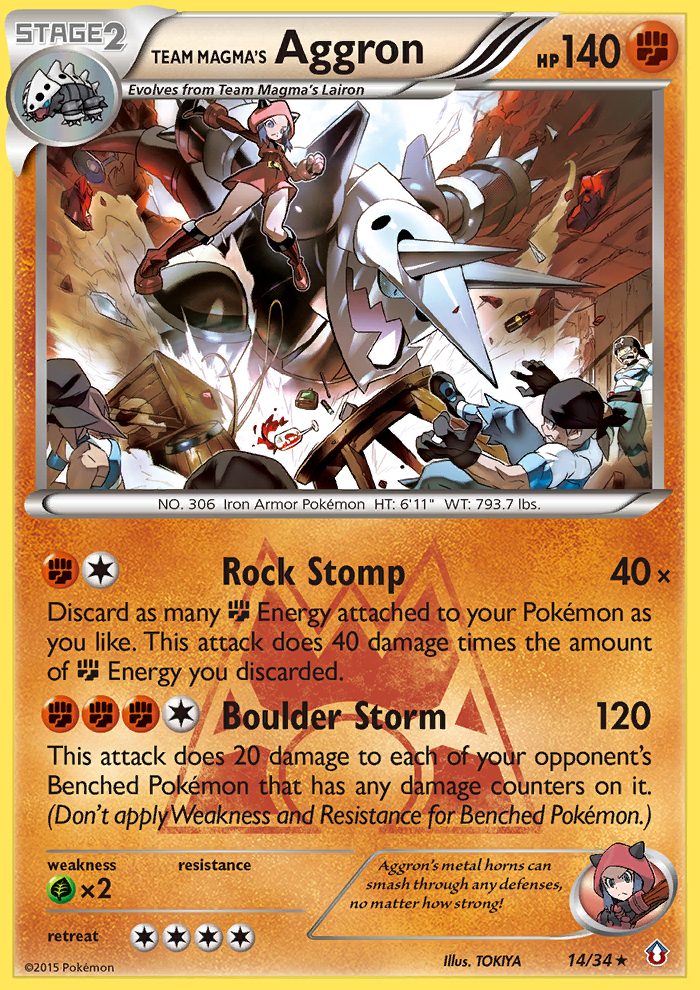 Team Magma's Aggron (14/34) [XY: Double Crisis] | The Gaming-Verse