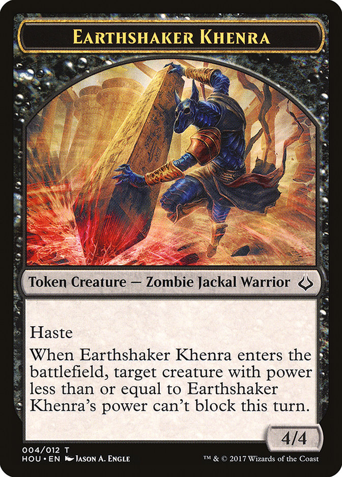 Earthshaker Khenra Token [Hour of Devastation Tokens] | The Gaming-Verse