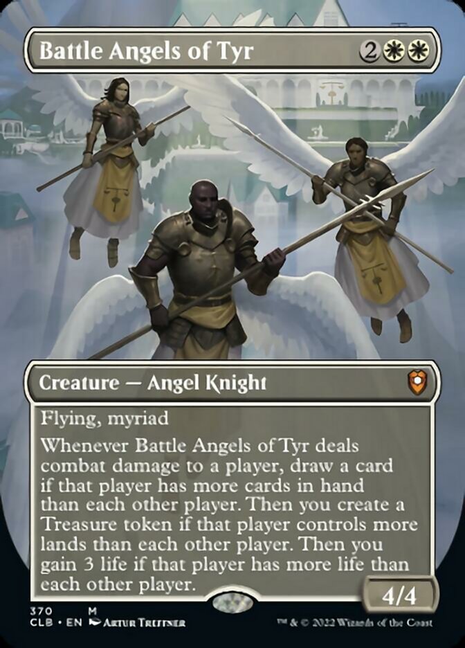 Battle Angels of Tyr (Borderless Alternate Art) [Commander Legends: Battle for Baldur's Gate] | The Gaming-Verse