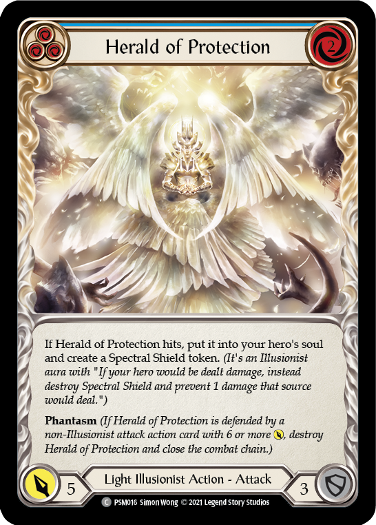 Herald of Protection (Blue) [PSM016] (Monarch Prism Blitz Deck) | The Gaming-Verse