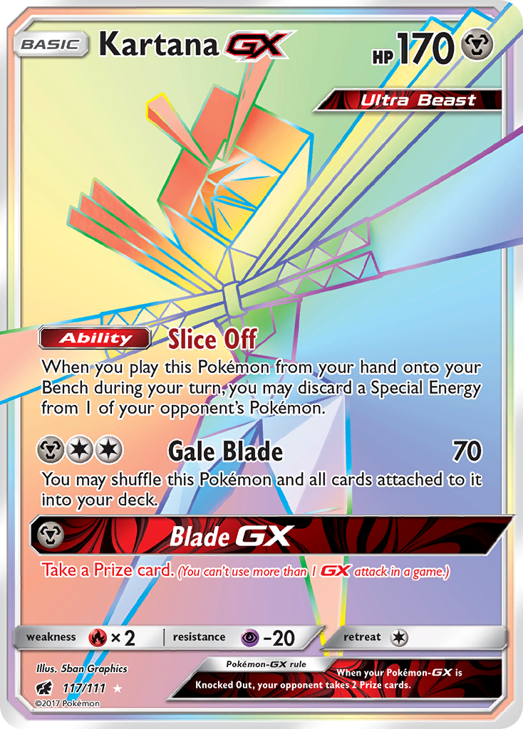 Kartana GX (117/111) [Sun & Moon: Crimson Invasion] | The Gaming-Verse