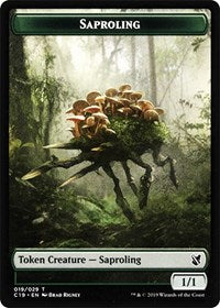 Saproling // Morph Double-sided Token [Commander 2019 Tokens] | The Gaming-Verse