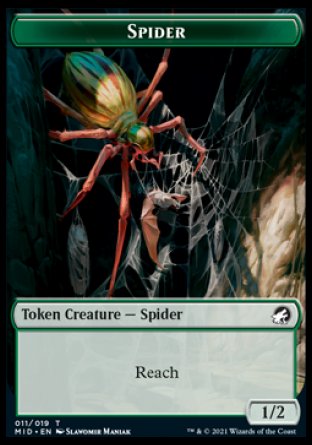 Spider Token [Innistrad: Midnight Hunt Tokens] | The Gaming-Verse