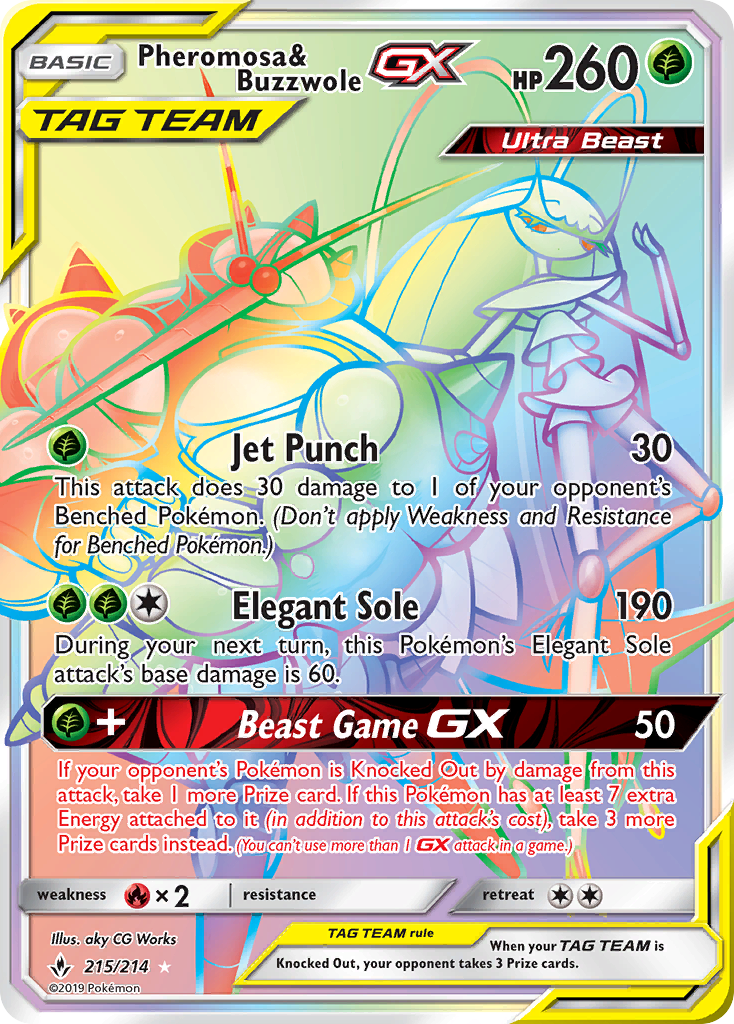 Pheromosa & Buzzwole GX (215/214) [Sun & Moon: Unbroken Bonds] | The Gaming-Verse