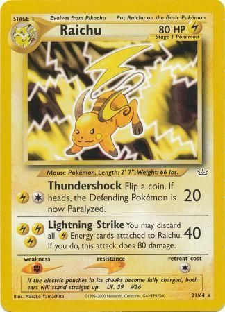 Raichu (21/64) [Neo Revelation Unlimited] | The Gaming-Verse