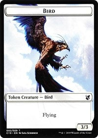 Bird (002) // Sculpture Double-sided Token [Commander 2019 Tokens] | The Gaming-Verse